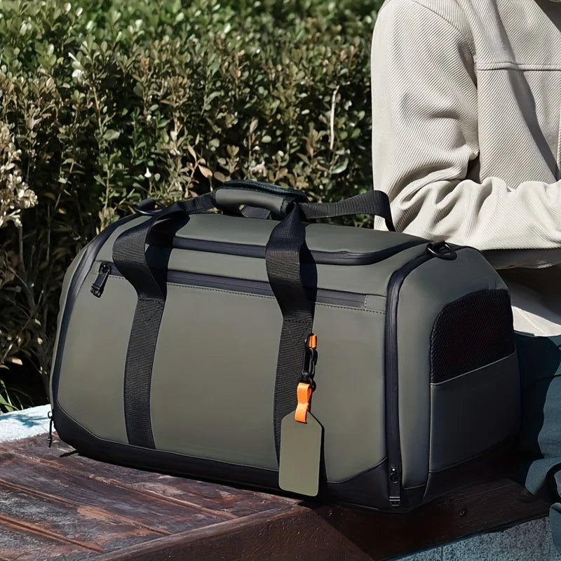 Sac de voyage de grande capacité pour hommes, sac de sport spacieux avec plusieurs compartiments, sac de week-end pour une nuit, sac de voyage