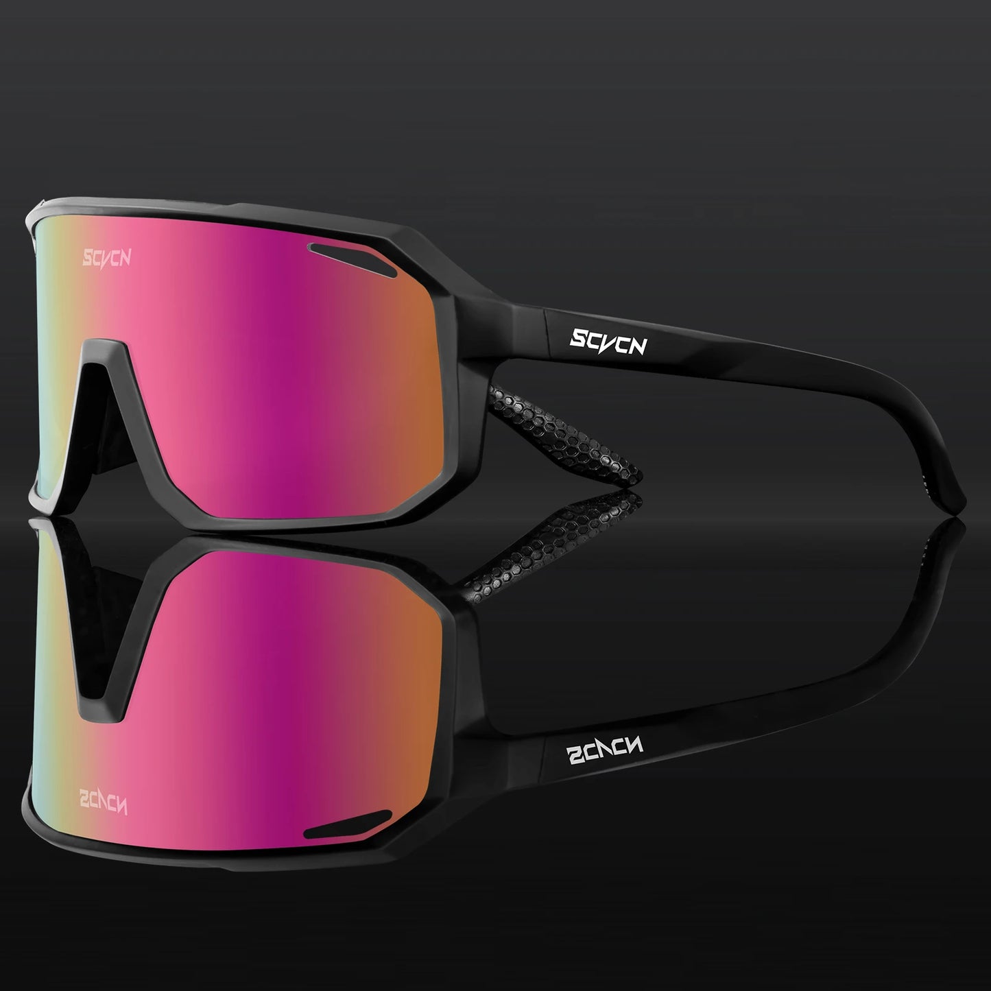 SCVCN Men's Cycling Sunglasses Women's Mountain Bike Road Bike Driving Glasses Outdoor Sports Racing Eyewear UV400 Hiking Glasses