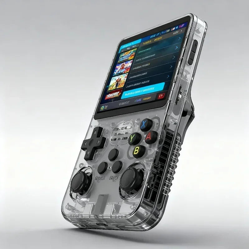 Nuevo sistema de consola de videojuegos portátil retro R36S, pantalla IPS de 3.5 pulgadas, reproductor de vídeo portátil de bolsillo, 128 GB, más de 20000 juegos, regalos para niños