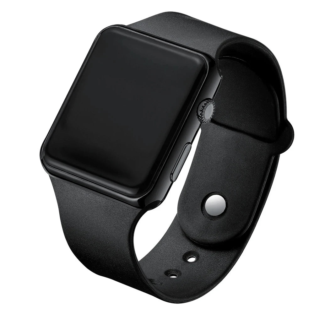 Montre Numérique Sport LED Silicone — Décontractée Mode Homme Femme