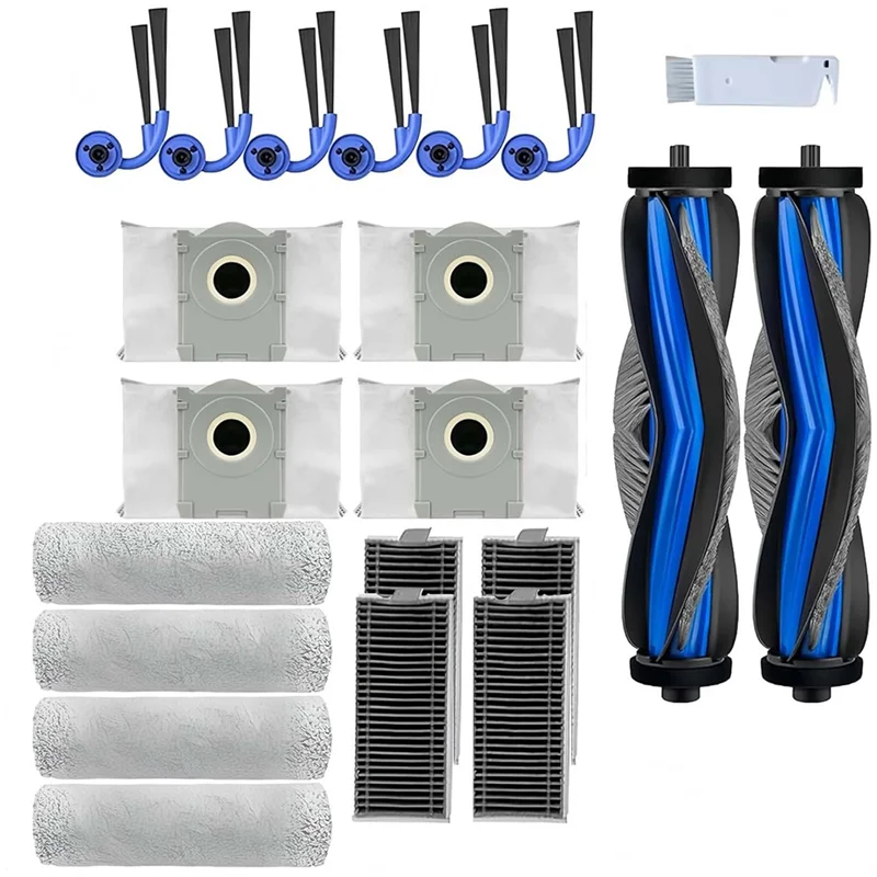 Kit de remplacement pour aspirateur robot — filtre, chiffon, brosse latérale, sac à poussière