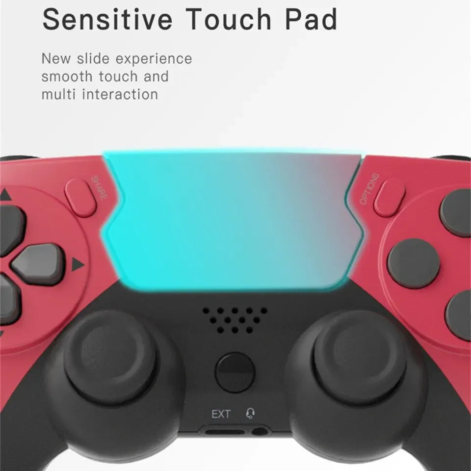 Manette de jeu sans fil avec gyroscope à six axes — compatible consoles et PC, double vibration, joystick