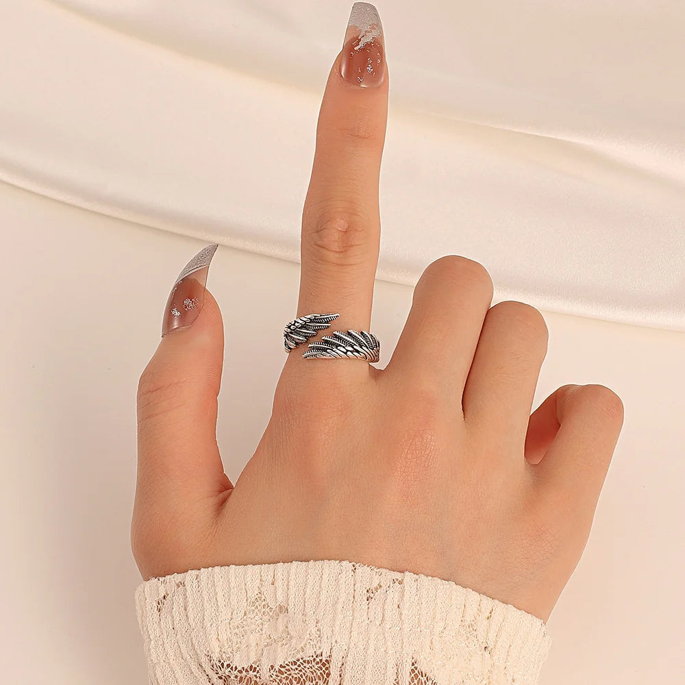 Bagues de couple Anime Angel Demon pour femmes et hommes, bague ouverte réglable Animal, bague assortie Promise, cadeaux de fête, mode