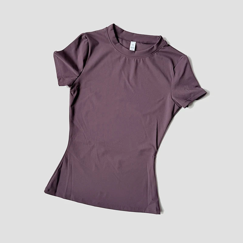 Women Seamless Yoga Top Sport T-Shirt Fitness Clothing Short Sleeve Yoga Shirt Gym Crop Top Running Activewear