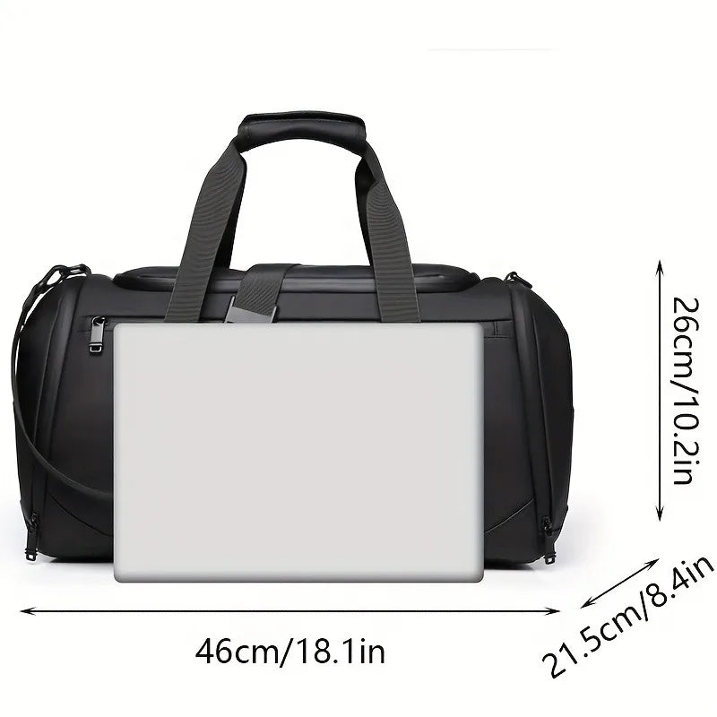 Sac de voyage de grande capacité pour hommes, sac de sport spacieux avec plusieurs compartiments, sac de week-end pour une nuit, sac de voyage