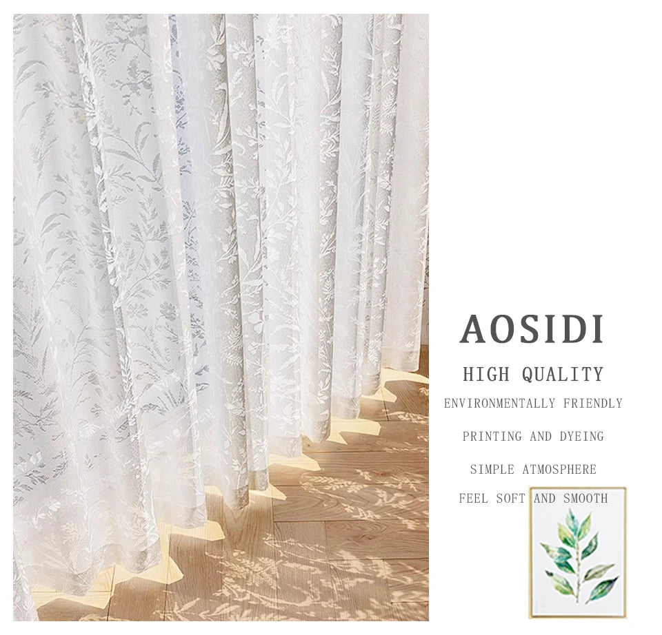 Rideaux en Voile transparent en dentelle 2025, pour salon, en Tulle, pour cuisine, Voilage, diviseur d'écran pour la maison, décoration de mariage