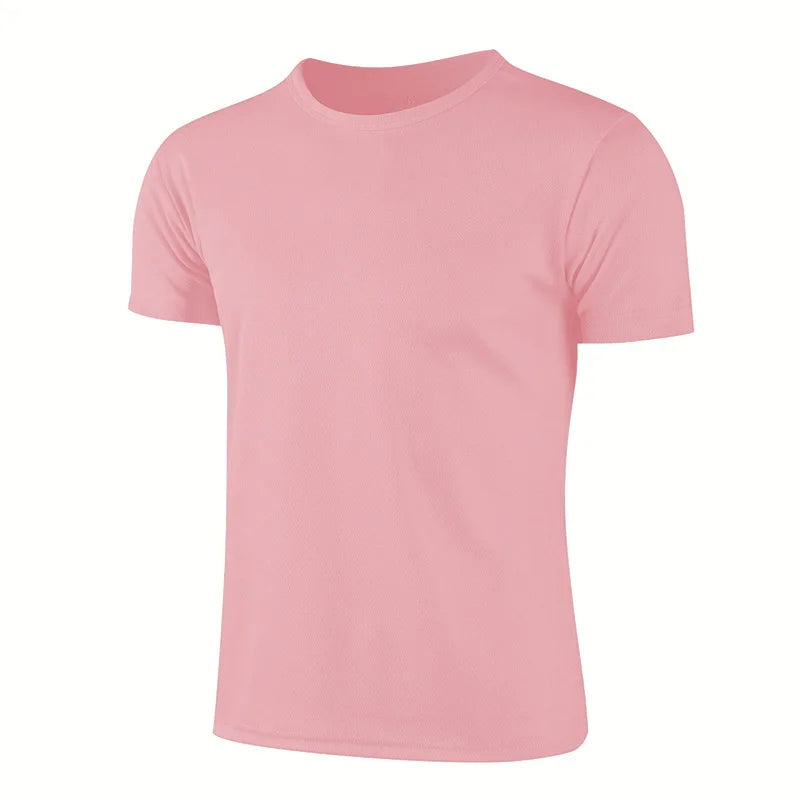Camisetas de deporte de manga corta de secado rápido para hombre y mujer, camisetas de gimnasia, fitness, entrenamiento, correr, camisetas deportivas transpirables para adolescentes