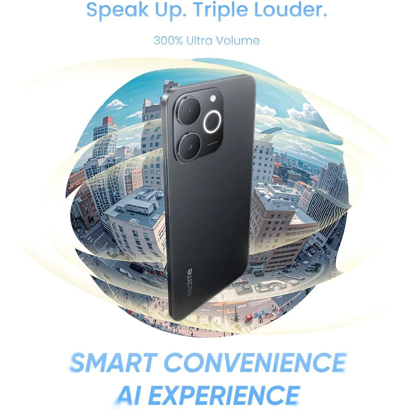 Realme Note 70T AI Smartphone Version mondiale 6.75 pouces 90Hz écran 6000mAh batterie 13MP Al caméra octa-core Chipset IP54