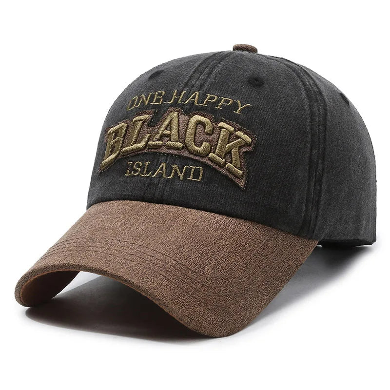 Men's FS Green Brown Letter Baseball Cap, Women's Hip Hop Snapback Hat, Vintage Street Trucker Hat, Trendy Golf Cap