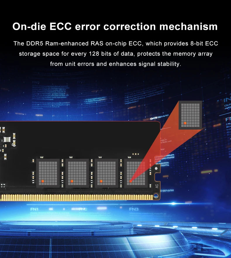 Mémoire RAM DDR5 JUHOR 16 Go 4800 MHz 5600 MHz 6000 MHz pour ordinateur de bureau et jeux