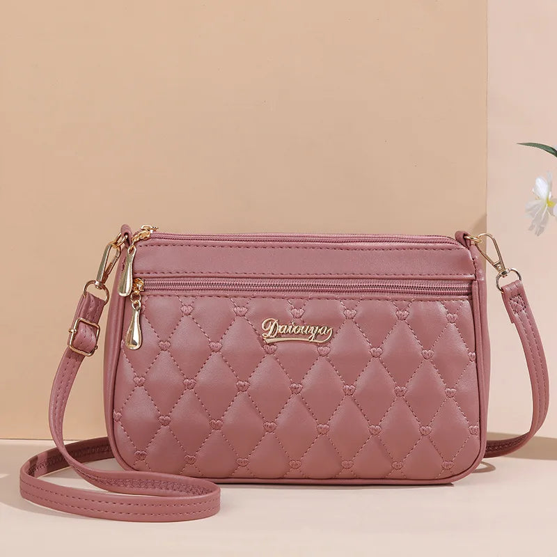 Bolsos de mensajero bordados para mujer, bolsos de cuero, bolsos de mano para mujer, bolso de mano con bola de pelo