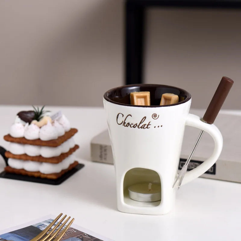 Tasse à Fondue au Chocolat 130ml — Bol Dégustation Dessert Original