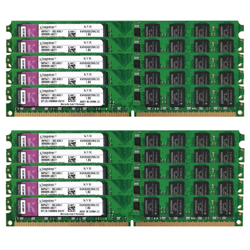 Barrette RAM DDR2 Kingston 2 Go / 4 Go DIMM 667 MHz 800 MHz — PC Bureau