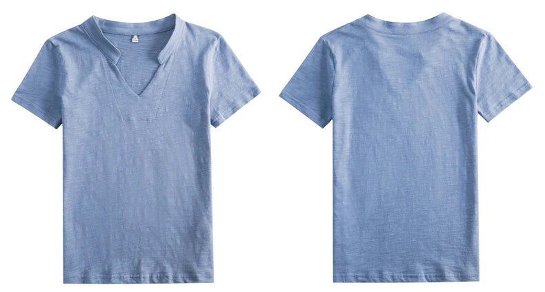 T-shirt en coton et bambou pour femme, col en V, doux, basique, classique, mode, tailles S-3XL, collection été 2026