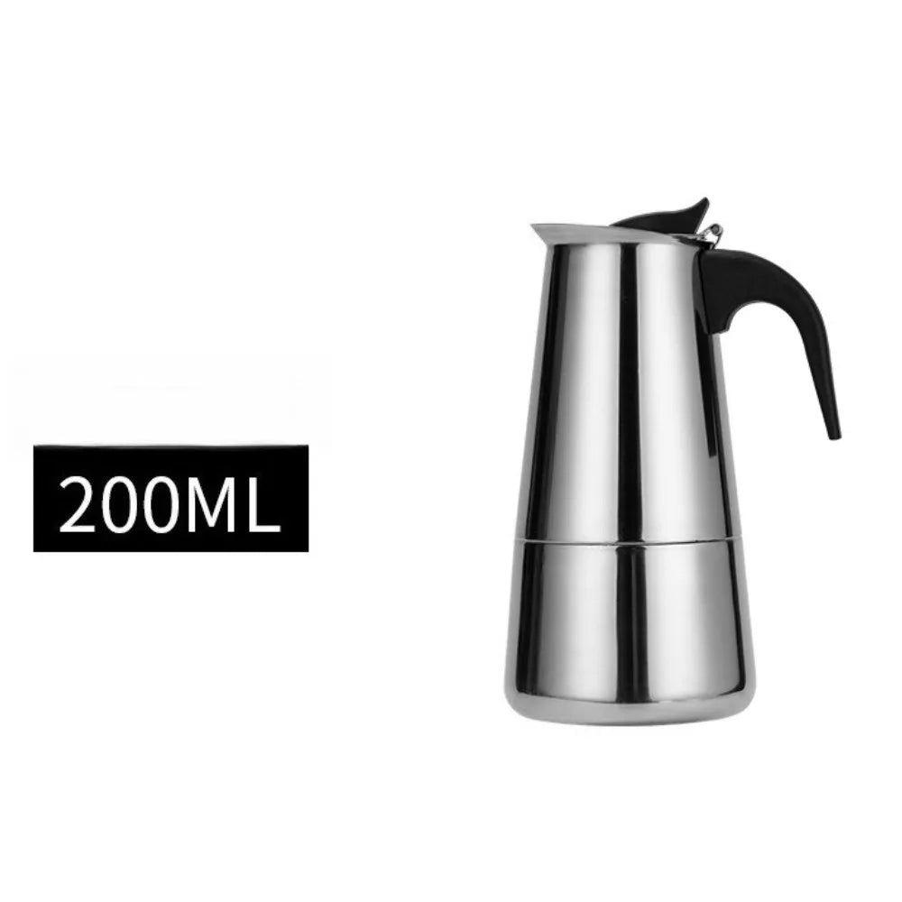 Cafetières moka en acier inoxydable, expresso, tasse à café, théière, café Latte, cafetière Portable pour Camping et maison
