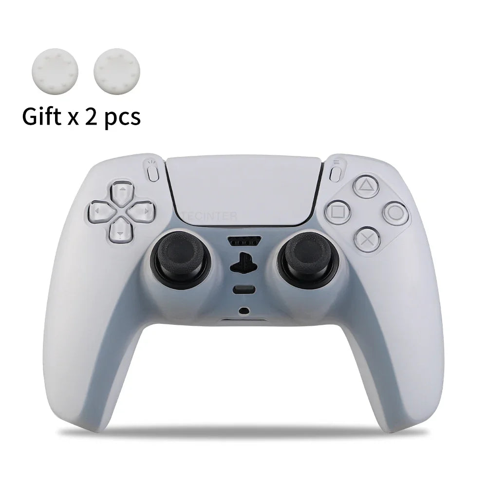 Funda de silicona protectora para mando de PS5, antideslizante, protectora, para gamepad de PlayStation 5, accesorios con agarres
