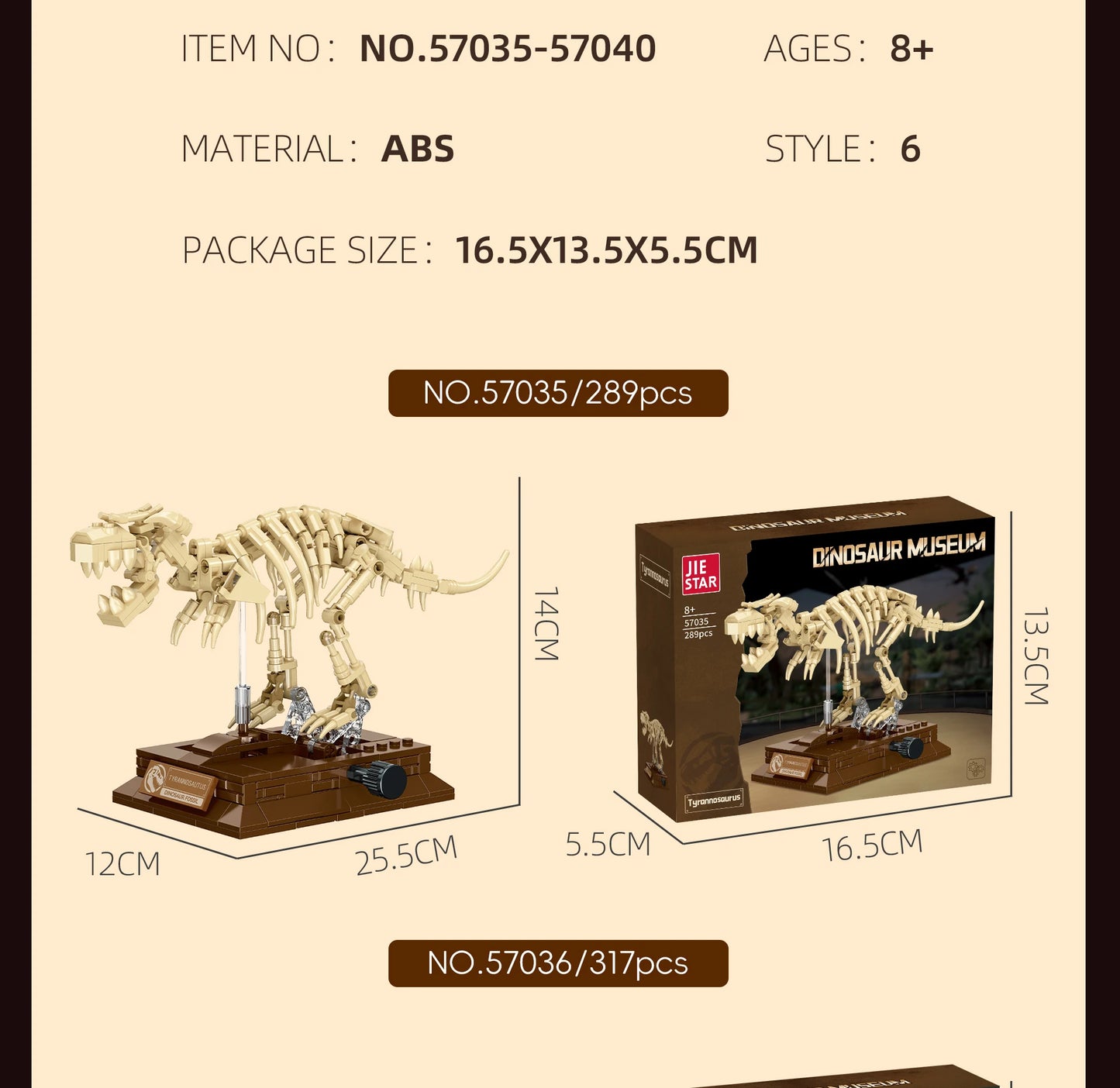 Nouveaux modèles de squelettes de dinosaures MOC 2026 : T-Rex, Tricératops, Mosasaure, Pterosaure, kit de construction de fossiles, cadeau pour les garçons et les collectionneurs