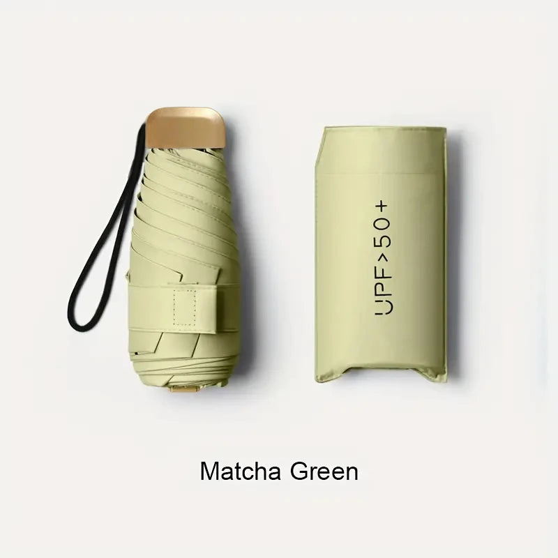 Ultra-Light UV Protection Umbrella – Compact and Foldable Design with Stainless Steel Handle for Sun and Rain, Durable 190T Canopy