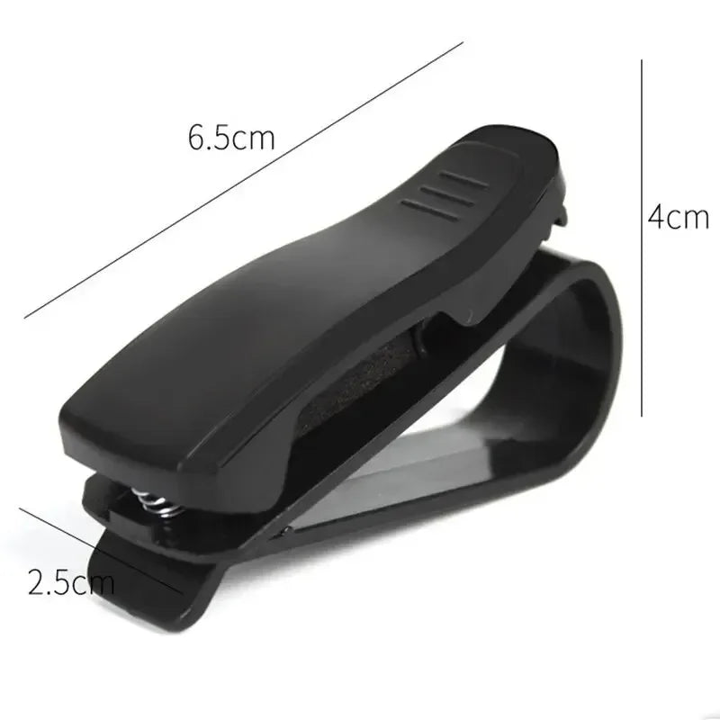 2 pièces universelles pour voiture, pare-soleil, boîte à lunettes, pince à lunettes de soleil, porte-carte, attache stylo, étui à lunettes