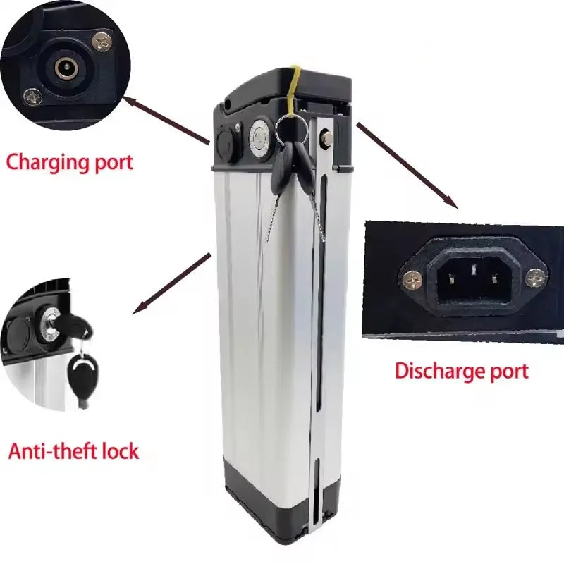 36V High Capacity 15Ah-20Ah-30Ah Electric Motorcycle, Folding Bike, Takeaway, Silverfish Universal Express Lithium Battery