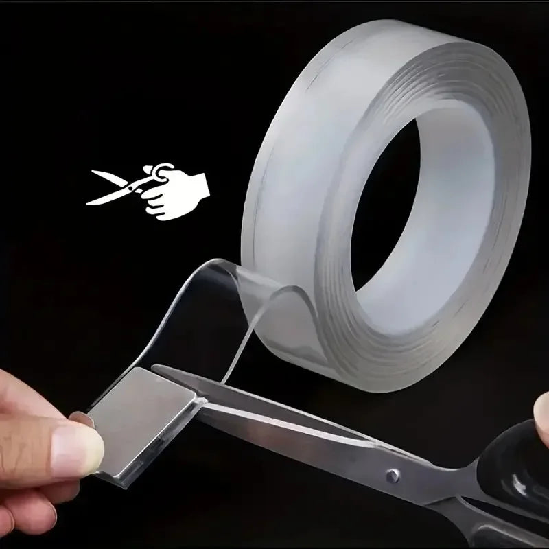 Transparent double-sided adhesive tape, waterproof wall stickers, reusable, heat-resistant, home improvement, 1 roll