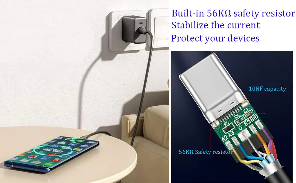 Câble USB 3.2 Type-C vers USB-A 10 Gbps 60W — Charge rapide & Transfert de données
