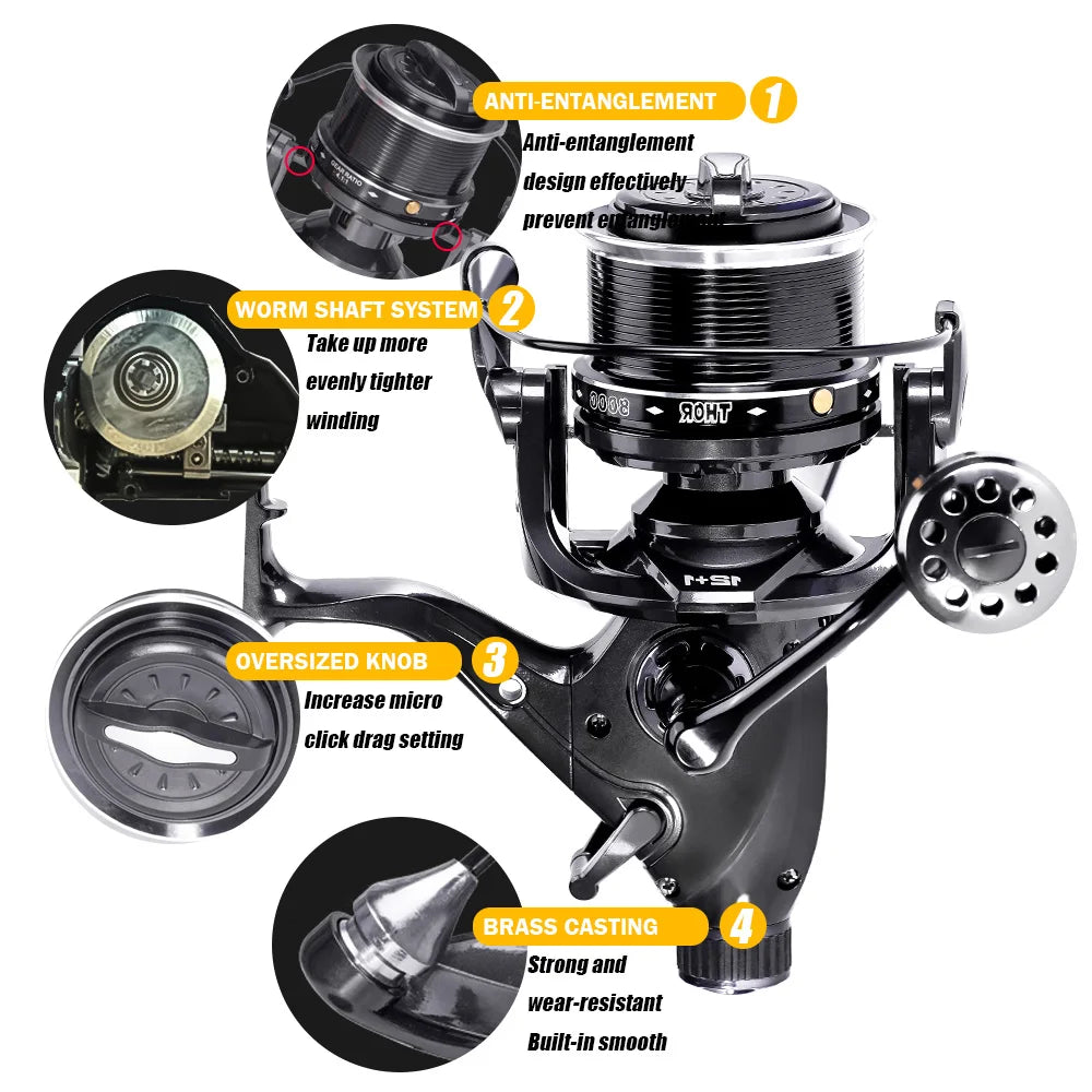 Nouveau Moulinet De pêche à la carpe moulinets à filature Max Double traînée 27kg 12 + 1BB Carretilha De Pesca accessoires Mar Peche En Mer sel/eau douce
