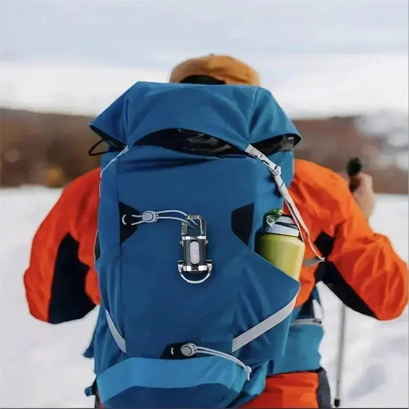 Mini Lampe de Poche Porte-clés Rechargeable COB — Camping, Randonnée & Urgence
