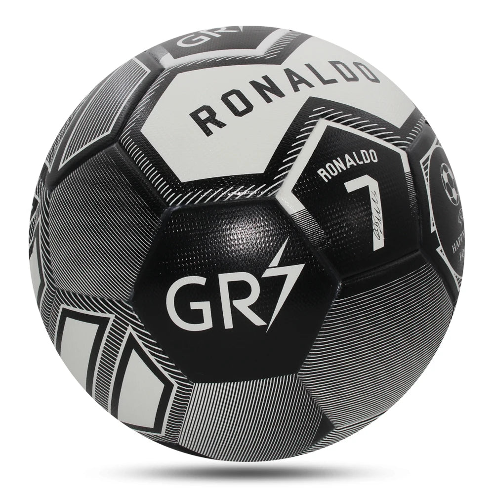 Balones de fútbol de alta calidad, tamaño estándar 5, material de PU, equipo de gol sin costuras, juego de partidos al aire libre, entrenamiento de fútbol