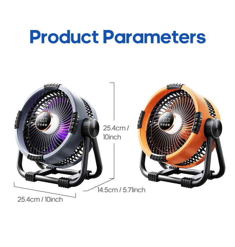 Ventilateur de Camping en plein air Portable 6 en 1, 20000mAh, Rechargeable, sans fil, ventilateur de plafond pour tente, réglage à 4 vitesses, éclairage LED, batterie externe