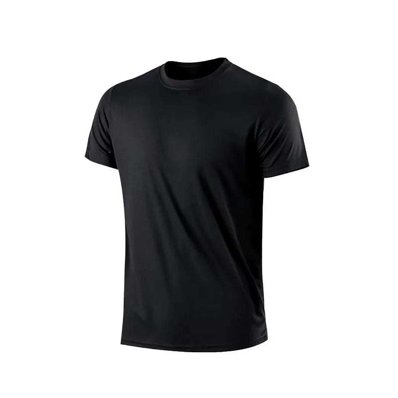 T-shirt sport gym pour hommes — séchage rapide, course, musculation, manches courtes, fitness, surdimensionné