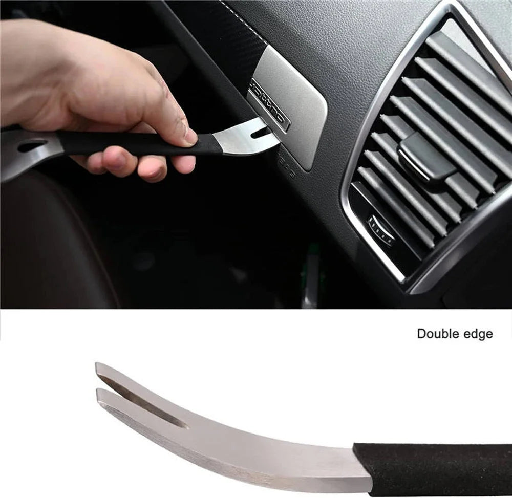 Herramienta de instalación de embellecedor de panel de clip interior de coche, herramienta de extracción, conversión de placa de palanca de acero inoxidable, nuevo