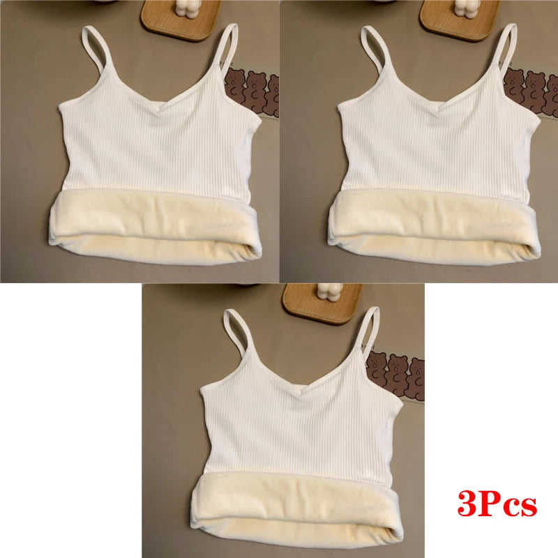 Women's Thin Velvet T-shirt, Warm Underwear, Monochromatic, Thermal Casual Sleepwear, Sexy Elasticity, Winter