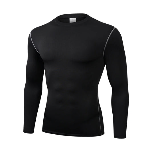 T-Shirt Sport Manches Longues Homme — Haute Élasticité Séchage Rapide 2024