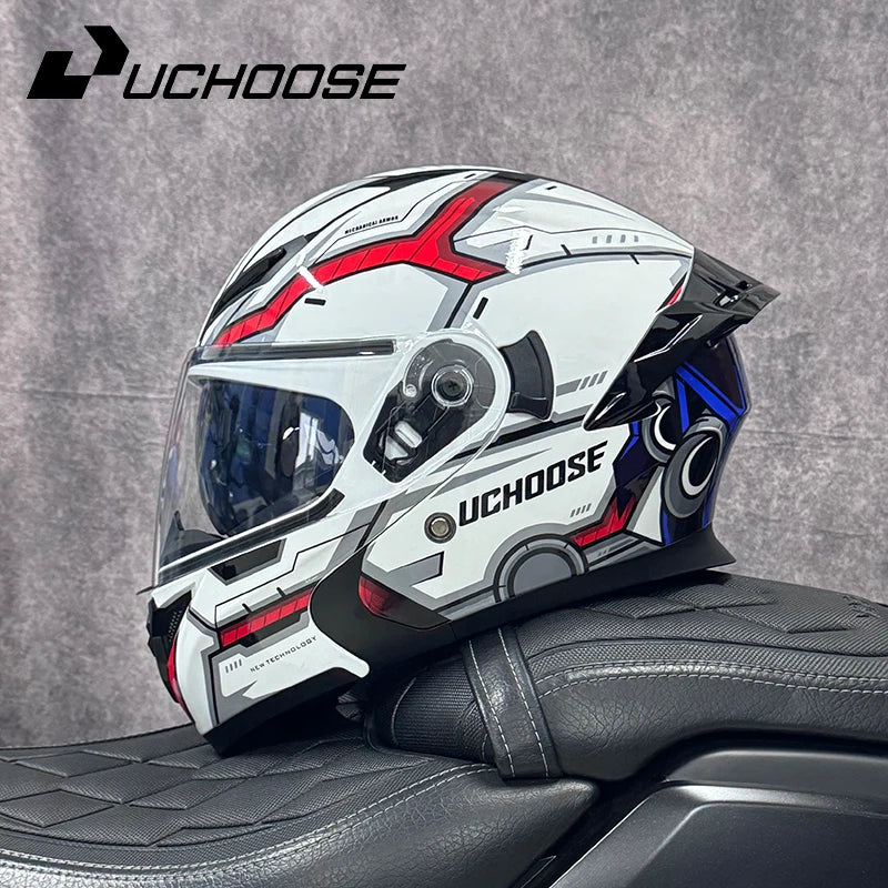 Casque moto quatre saisons Motocross modulaire rabattable — hommes, femmes, tout-terrain