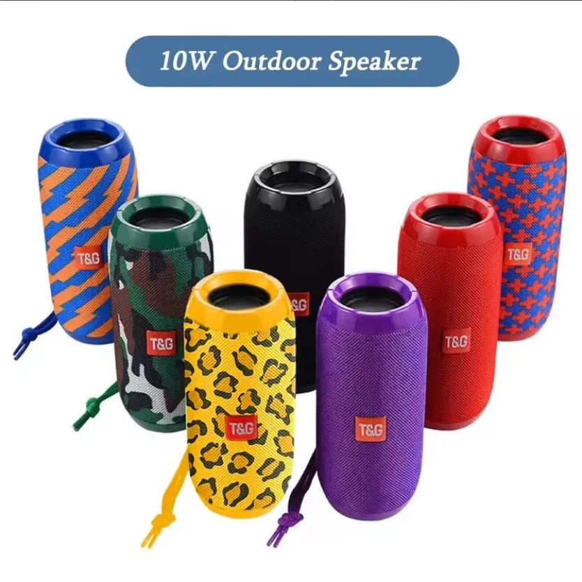 Haut-parleur Bluetooth portable TWS sans fil — double basse, FM, AUX, carte TF, camping, extérieur