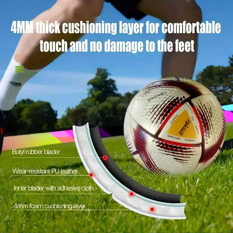 Ballon de Football Taille 5 PU — Sans Couture Match Extérieur Entraînement