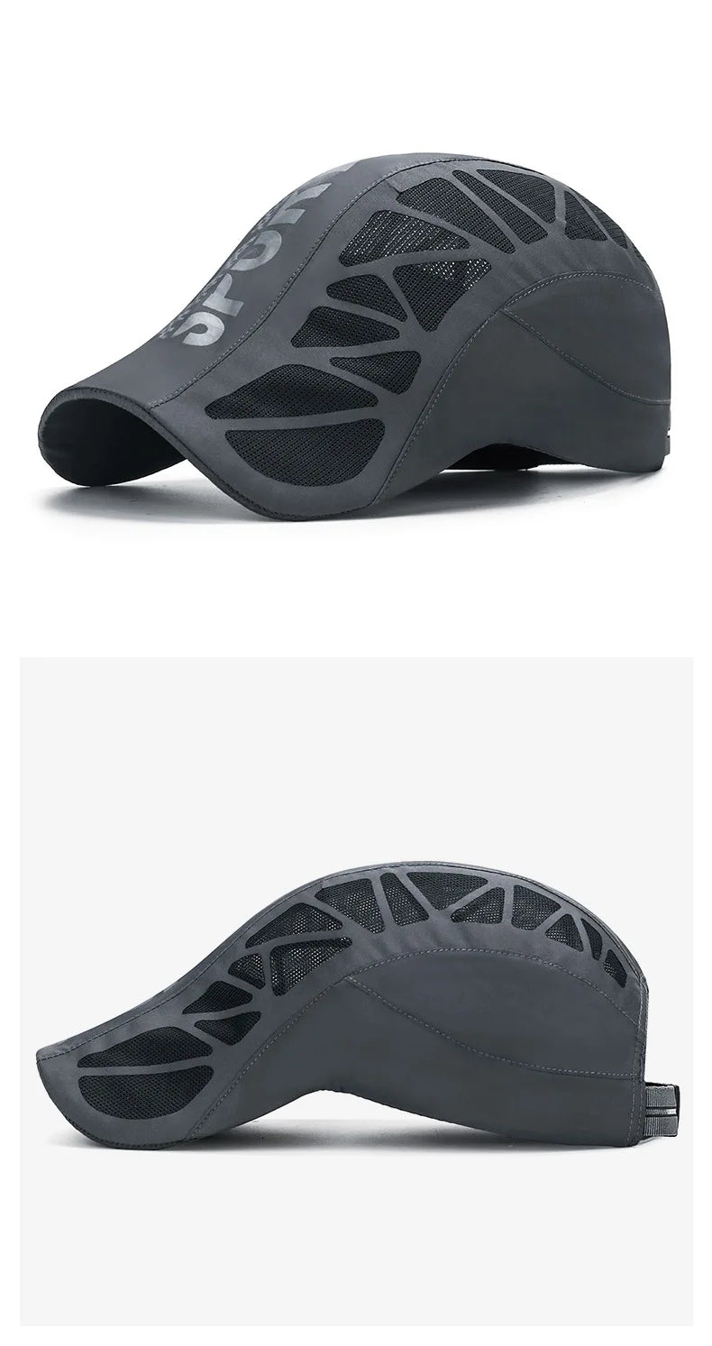 Gorra de deporte con alfabeto para hombres, nueva gorra de verano de malla transpirable, sombra de secado rápido, gorra de protección solar para exteriores