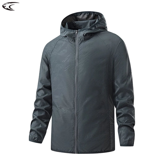 LNGXO Waterproof Hiking Jackets for Men and Women, Sun Protection Windbreaker, Camping Climbing Rain Coat, Unisex Portable Clothing