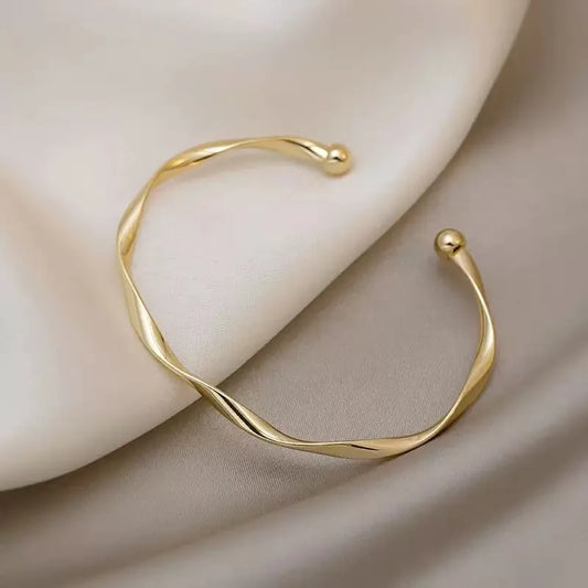Bracelet réglable en forme de flexion géométrique minimaliste, nouveau Design créatif et Unique, adapté aux mères à Se, nouvelle mode 2025