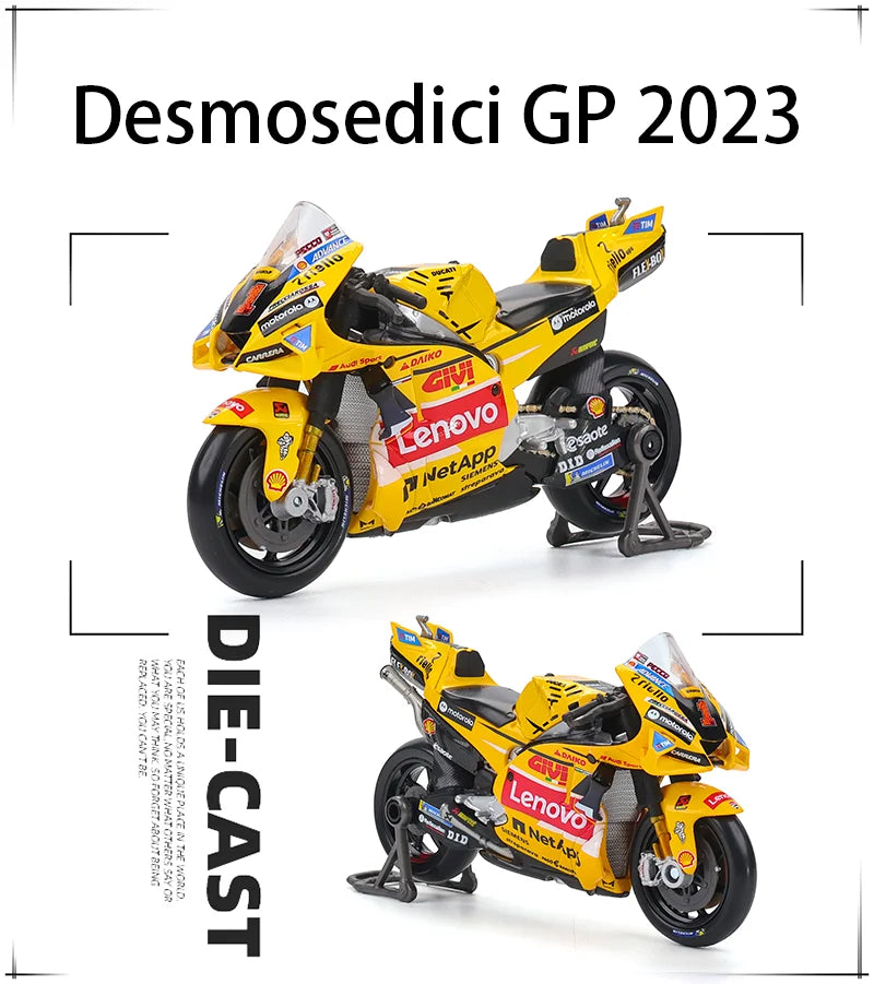 Maisto 1:18 2024 Equipo Ducati Lenovo # 1 Bagnaia Piloto Campeón Moto GP Carrera Aleación Fundida Modelo de Motocicleta Colección Regalo Juguete