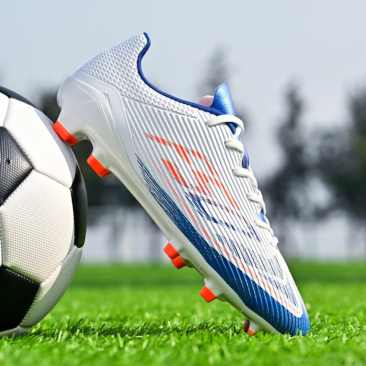 Chaussures de Football AG/FG Crampons Longs TPU — Antidérapantes Unisexe