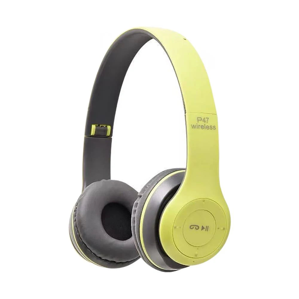TWS Wireless Bluetooth 5.3 Over-Ear Headphones HIFI Stereo Headsets Noise Reduction Sports Gaming Earbuds Music Player with Mic