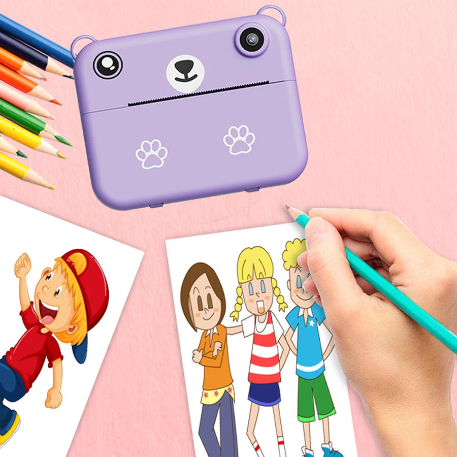 L'appareil photo pour enfants multifonctionnel est un cadeau d'Halloween incontournable. La caméra peut imprimer instantanément et est une petite caméra portable