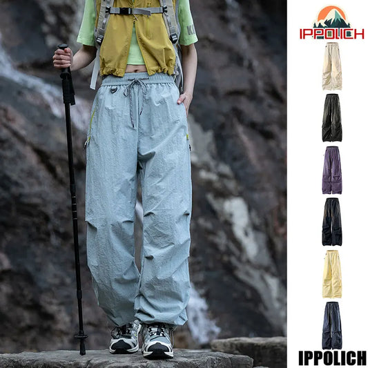 Pantalon de randonnée imperméable pour femmes, pantalon de parachutiste pour Sports de plein air, taille élastique, pantalon de Camping, solide, cyclisme, pêche, automne