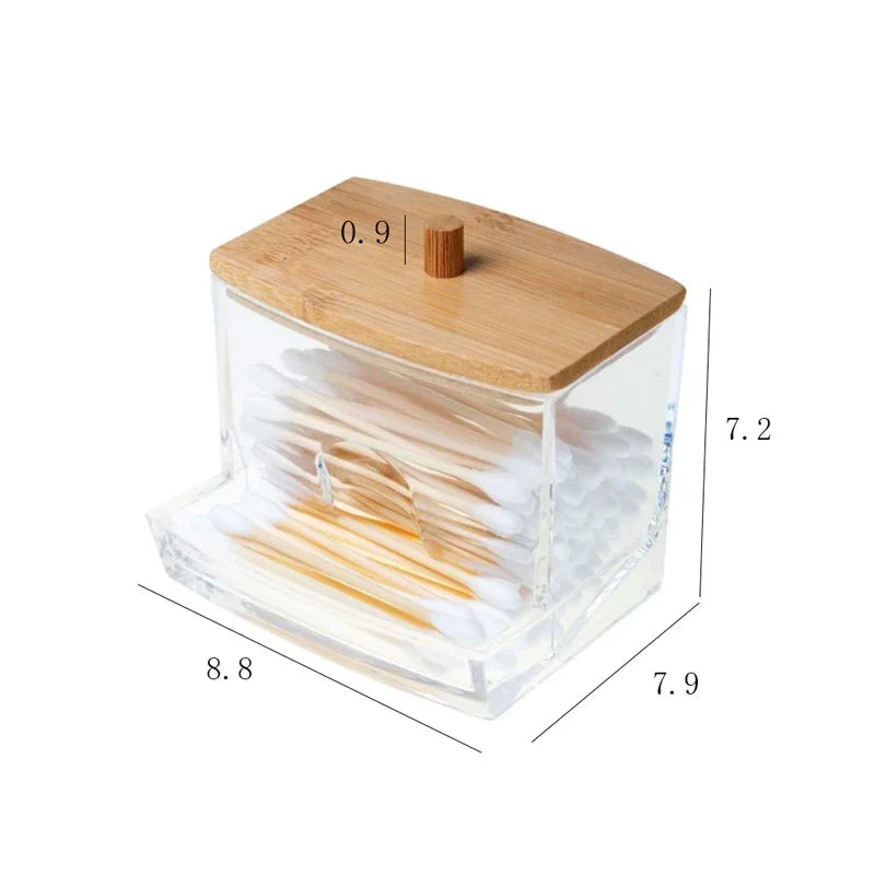 Boite de Rangement Coton-Tige — Organisateur Salle de Bain Pratique