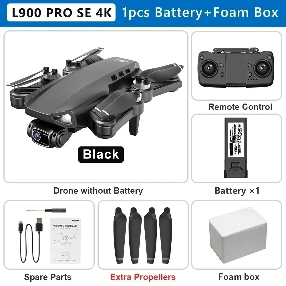 L900 Pro SE MAX 4K GPS Drone, Professional HD 5G WIFI 360° Dual Camera Brushless Motor Obstacle Avoidance RC FPV Quadcopter Drone