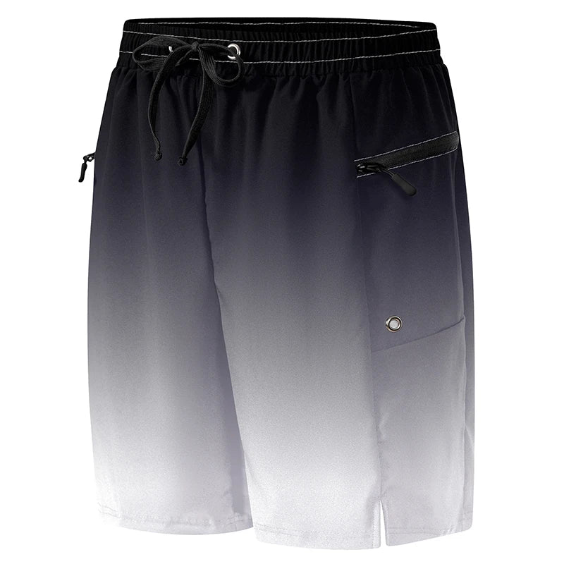 Short de plage d'été pour hommes avec poches zippées, short de planche à séchage rapide avec doublure en maille, maillot de bain, maillot de bain