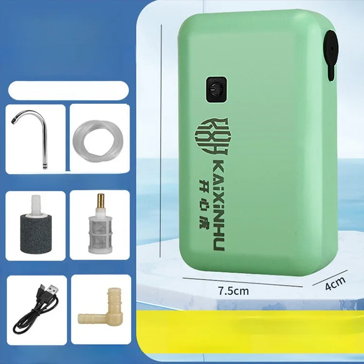 Pompe à oxygène extérieure intelligente électrique pour la pêche, extracteur d'eau portable rechargeable, pompe à oxygène pour aquarium domestique
