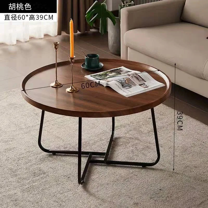 Table basse multifonctionnelle — salon minimaliste moderne, table d'appoint combinée circulaire, maison